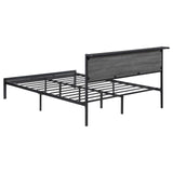 Ricky Full Platform Bed Grey and Black