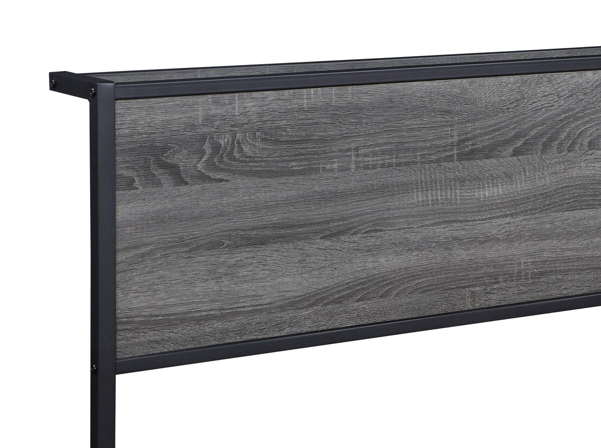 Ricky Twin Platform Bed Grey and Black