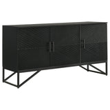 Riddell Black 3-Door Accent Cabinet