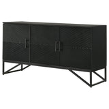 Riddell Black 3-Door Accent Cabinet