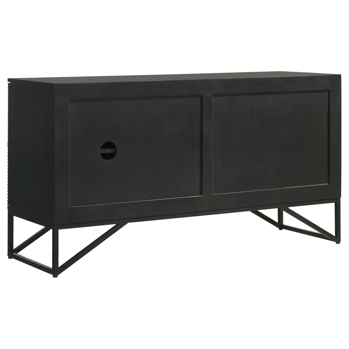 Riddell Black 3-Door Accent Cabinet