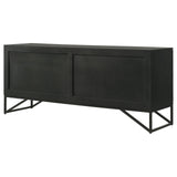 Riddell Black 4-Door Accent Cabinet