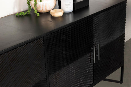 Riddell Black 4-Door Accent Cabinet by Coaster at Eve Furniture