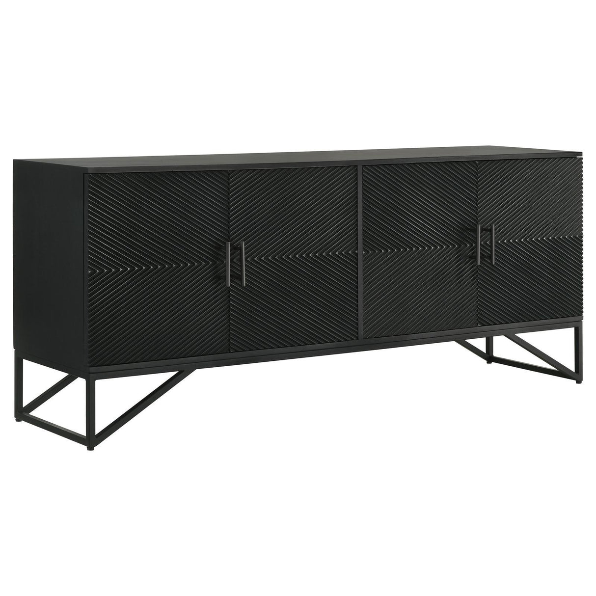 Riddell Black 4-Door Accent Cabinet by Coaster at Eve Furniture