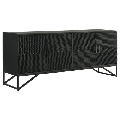 Riddell Black 4-Door Accent Cabinet by Coaster at Eve Furniture