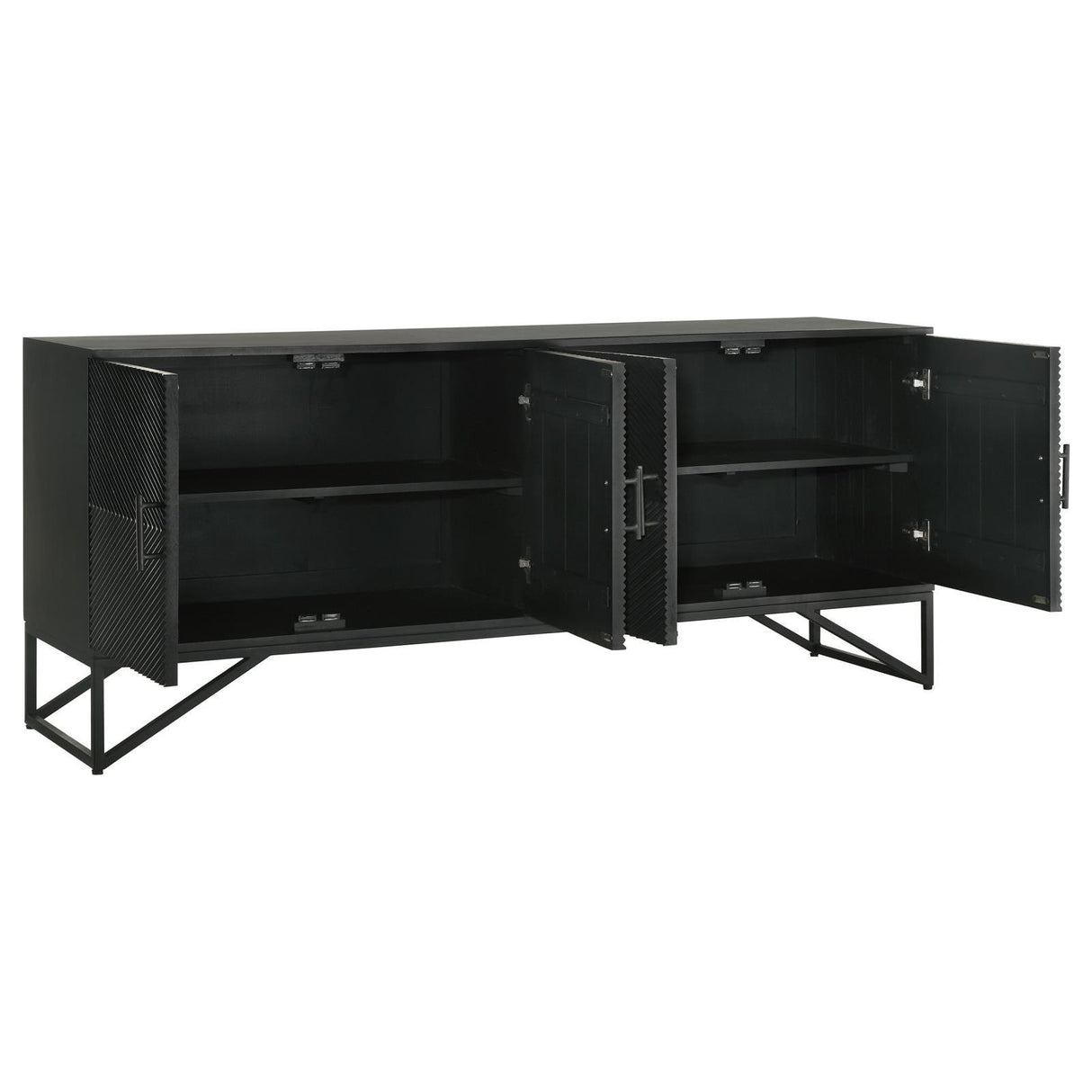 Riddell Black 4-Door Accent Cabinet by Coaster at Eve Furniture