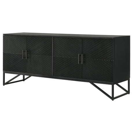 Riddell Black 4-Door Accent Cabinet by Coaster at Eve Furniture