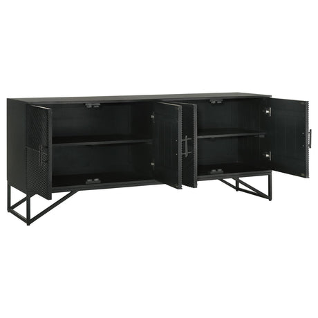 Riddell Black 4-Door Accent Cabinet by Coaster at Eve Furniture