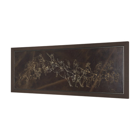 Ride 'Em Cowboy by Mercana Studio a Hand Embellished Textured Framed Canvas by Mercana at Eve Furniture