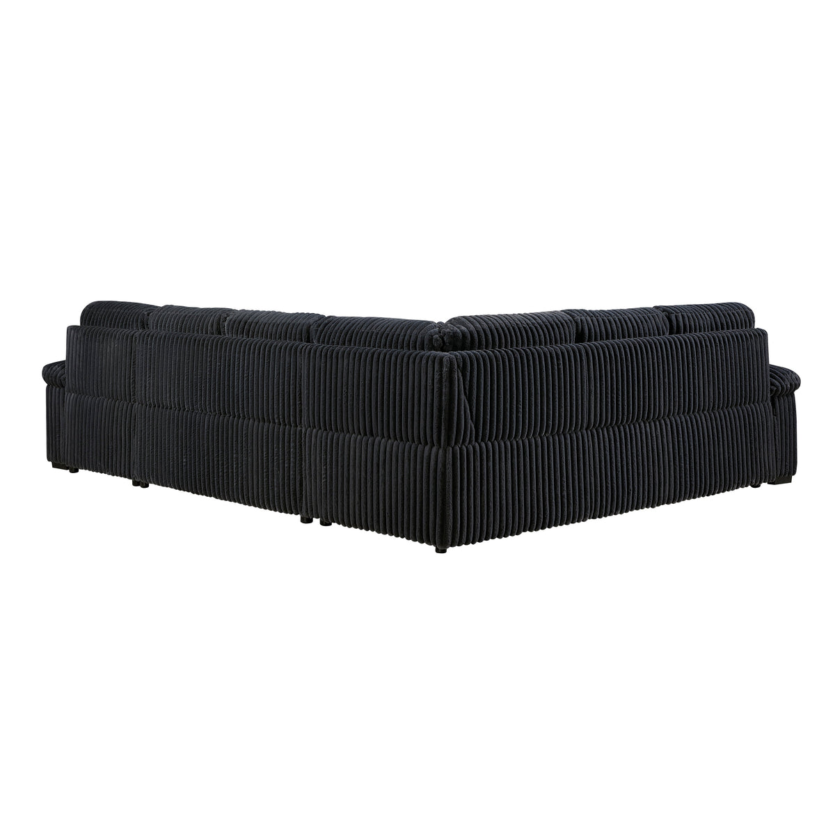 Ridge Black 3-Piece Right Side Chaise Sectional with Pull-out Bed and Hidden Storage by Homelegance at Eve Furniture