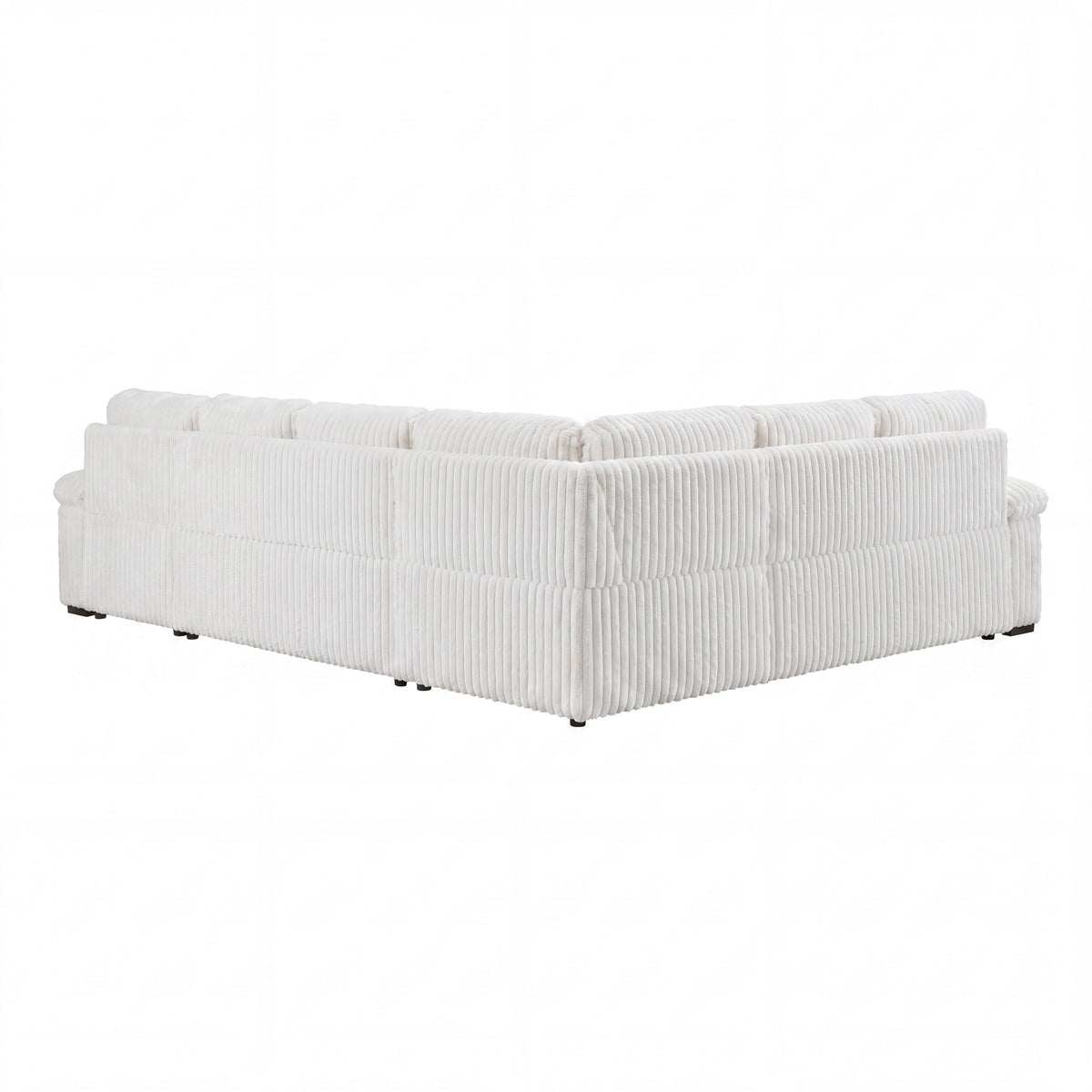 Ridge White 3-Piece Right Side Chaise Sectional with Pull-out Bed and Hidden Storage by Homelegance at Eve Furniture