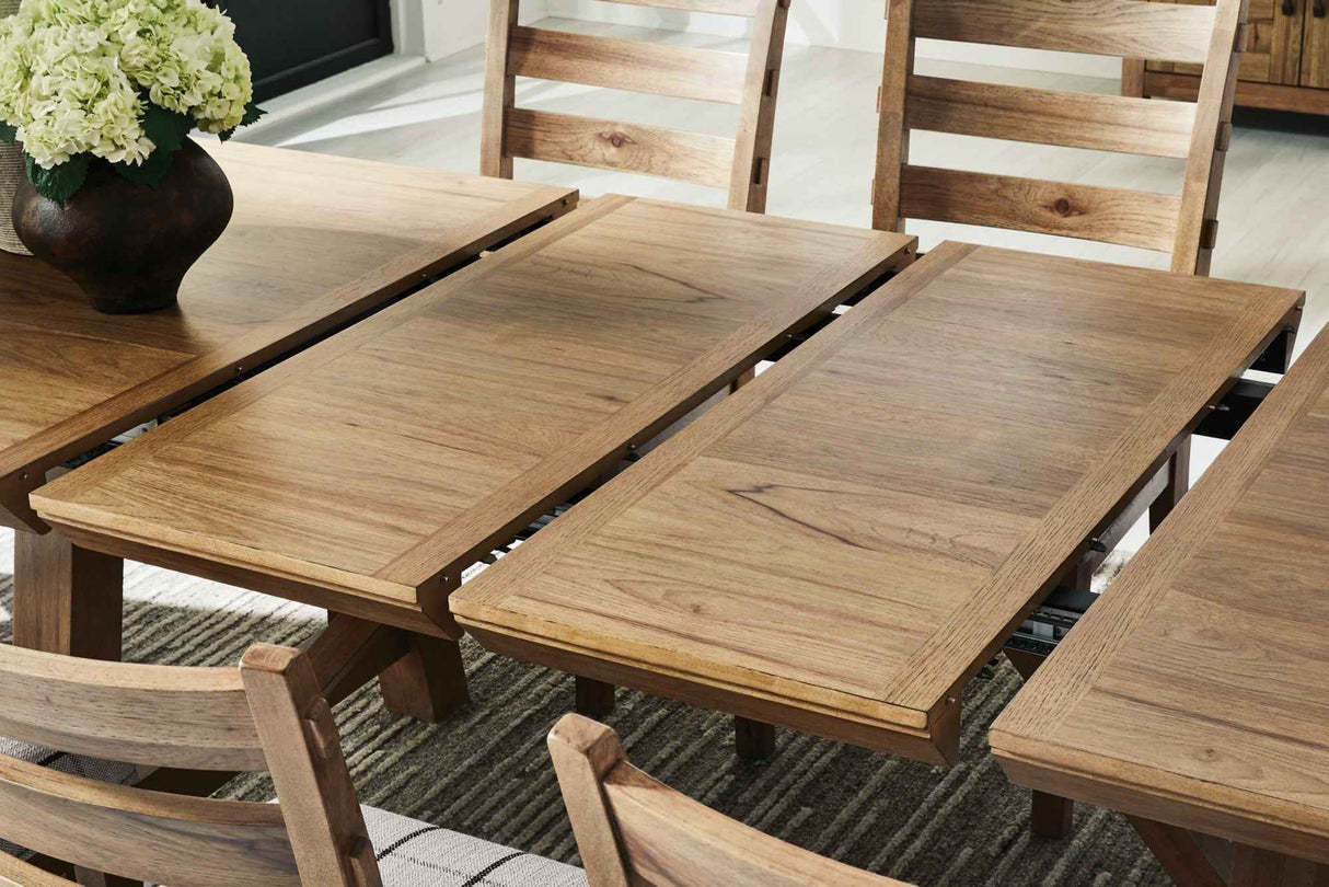 Ridgester Extendable Dining Table and 4 Chairs by Ashley at Eve Furniture