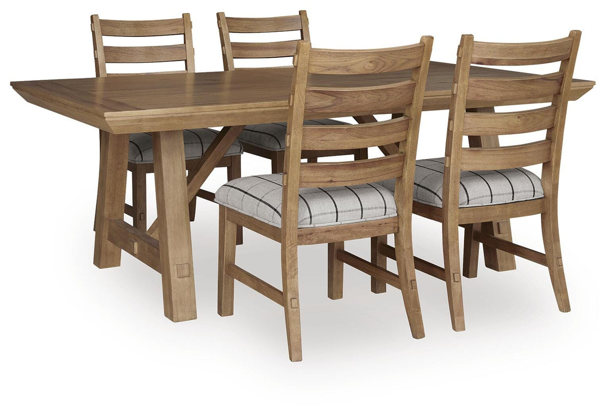 Ridgester Extendable Dining Table and 4 Chairs by Ashley at Eve Furniture