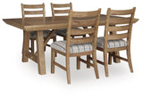 Ridgester Extendable Dining Table and 4 Chairs by Ashley at Eve Furniture