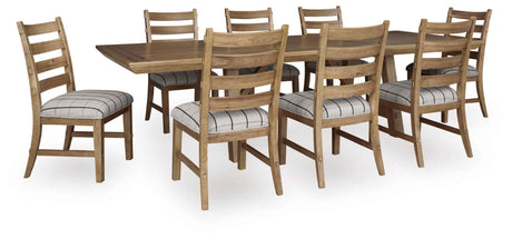 Ridgester Extendable Dining Table and 8 Chairs by Ashley at Eve Furniture