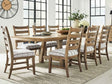 Ridgester Extendable Dining Table and 8 Chairs by Ashley at Eve Furniture