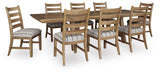 Ridgester Extension Dining Table and 8 Chairs by Ashley at Eve Furniture