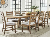 Ridgester Extension Dining Table and 8 Chairs by Ashley at Eve Furniture