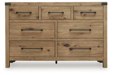 Ridgester Light Brown Dresser by Ashley at Eve Furniture