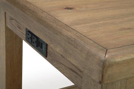 Ridgester Light Brown End Table by Ashley at Eve Furniture