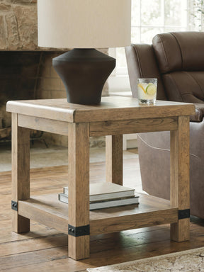Ridgester Light Brown End Table by Ashley at Eve Furniture