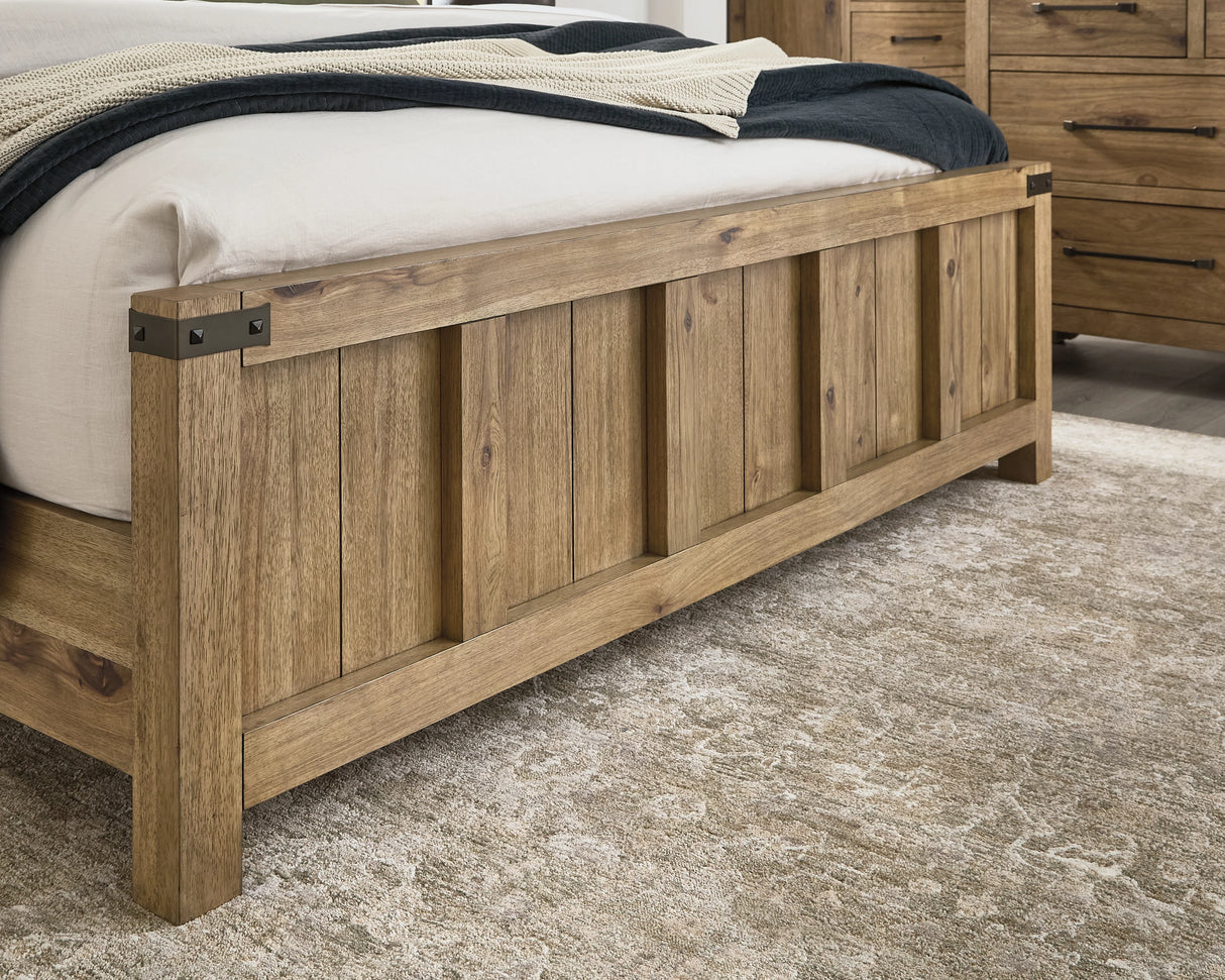 Ridgester Light Brown King Panel Bed by Ashley at Eve Furniture