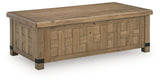 Ridgester Light Brown Lift-Top Coffee Table by Ashley at Eve Furniture