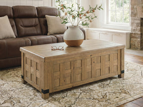 Ridgester Light Brown Lift-Top Coffee Table by Ashley at Eve Furniture