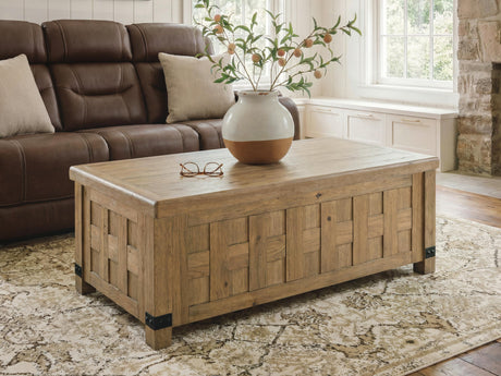 Ridgester Light Brown Lift-Top Coffee Table by Ashley at Eve Furniture