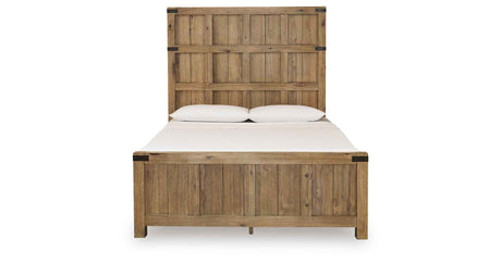 Ridgester Light Brown Queen Panel Bed by Ashley at Eve Furniture
