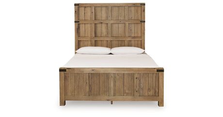 Ridgester Light Brown Queen Panel Bed by Ashley at Eve Furniture