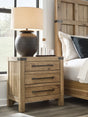 Ridgester Light Brown Three Drawer Nightstand by Ashley at Eve Furniture