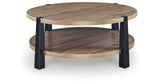 Ridgester Light Brown/Black Coffee Table by Ashley at Eve Furniture