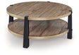 Ridgester Light Brown/Black Coffee Table by ASHLEY FURNITURE at Eve Furniture