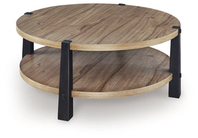 Ridgester Light Brown/Black Coffee Table by ASHLEY FURNITURE at Eve Furniture