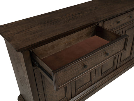 Ridgewell Dark Oak 2-drawer 4-door Dining Server by Coaster at Eve Furniture