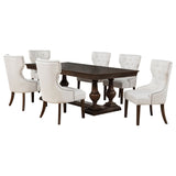 Ridgewell Dark Oak 7-piece Rectangular Trestle Dining Set by Coaster at Eve Furniture