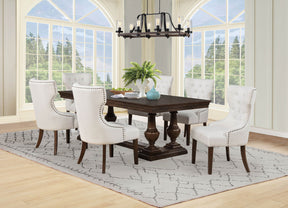 Ridgewell Dark Oak 7-piece Rectangular Trestle Dining Set by Coaster at Eve Furniture