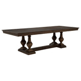 Ridgewell Dark Oak 9-piece Rectangular Trestle Dining Set by Coaster at Eve Furniture