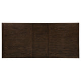 Ridgewell Dark Oak Rectangular Trestle Dining Table by Coaster at Eve Furniture
