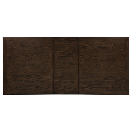 Ridgewell Dark Oak Rectangular Trestle Dining Table by Coaster at Eve Furniture