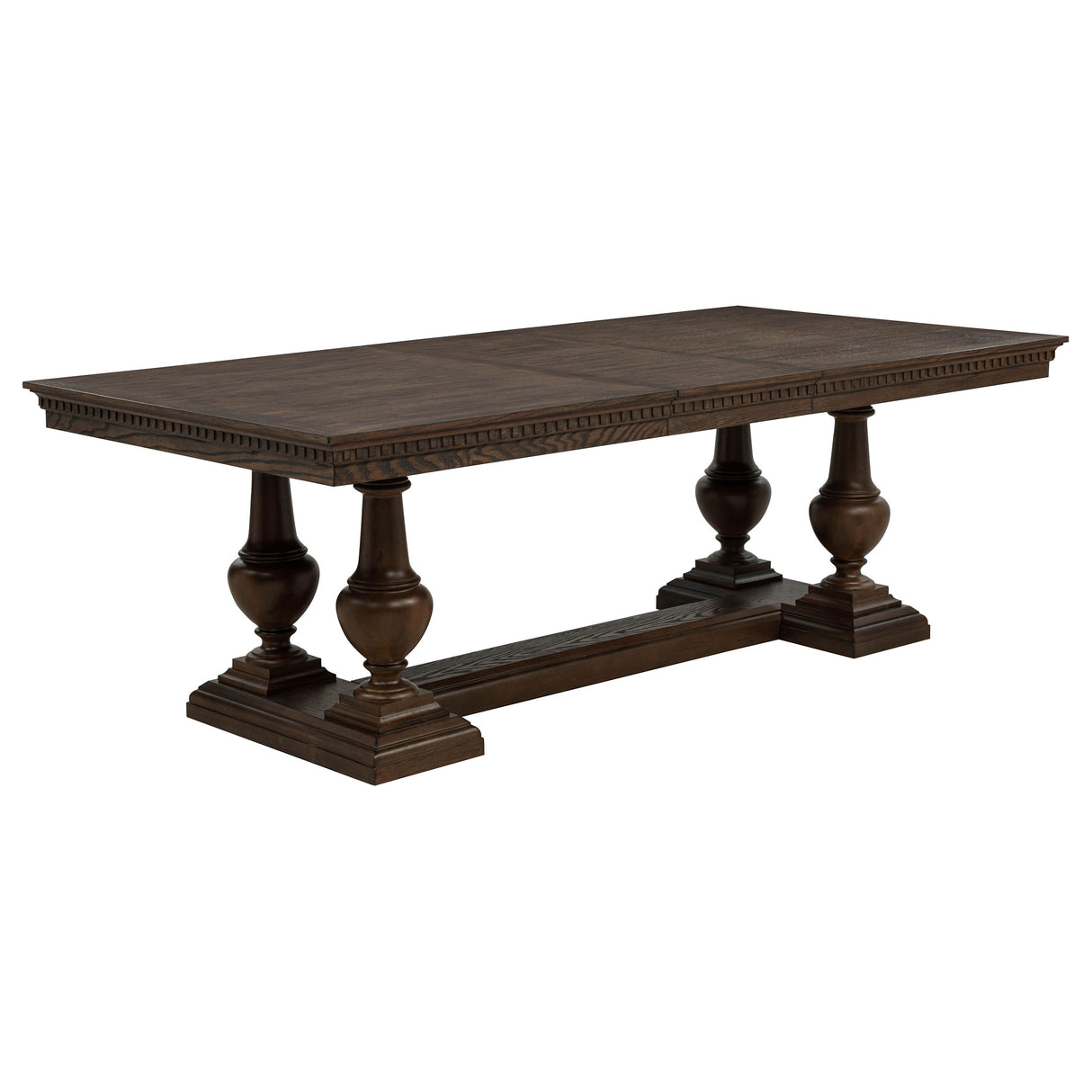 Ridgewell Dark Oak Rectangular Trestle Dining Table by Coaster at Eve Furniture