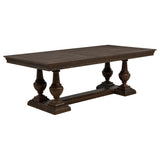 Ridgewell Dark Oak Rectangular Trestle Dining Table by Coaster at Eve Furniture