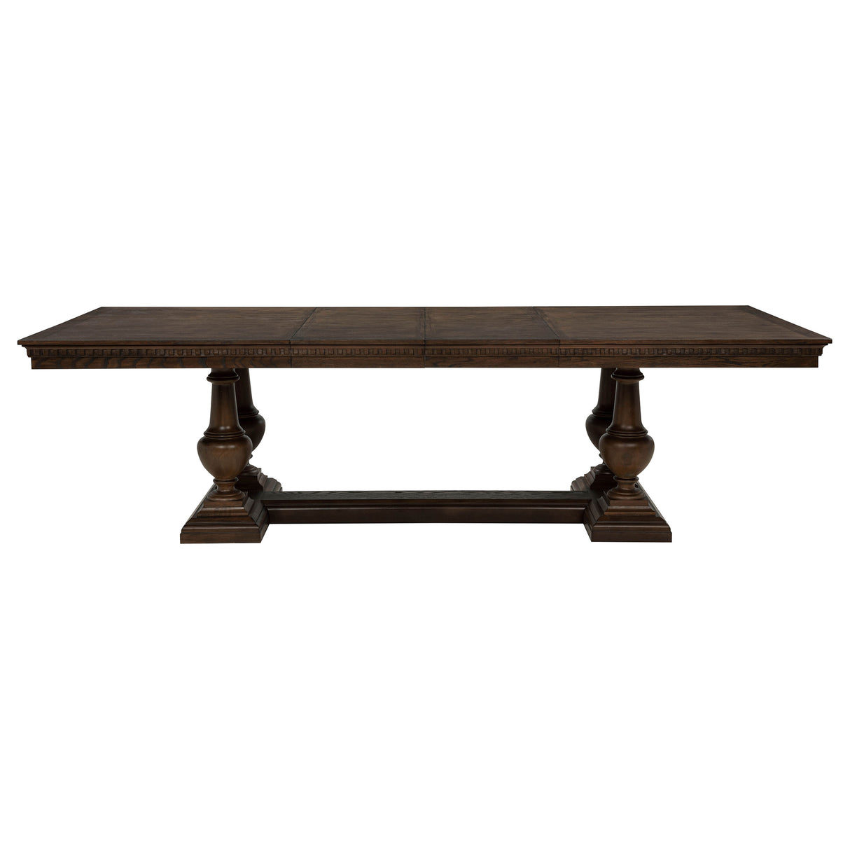 Ridgewell Dark Oak Rectangular Trestle Dining Table by Coaster at Eve Furniture