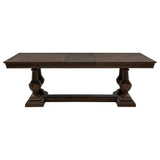Ridgewell Dark Oak Rectangular Trestle Dining Table by Coaster at Eve Furniture