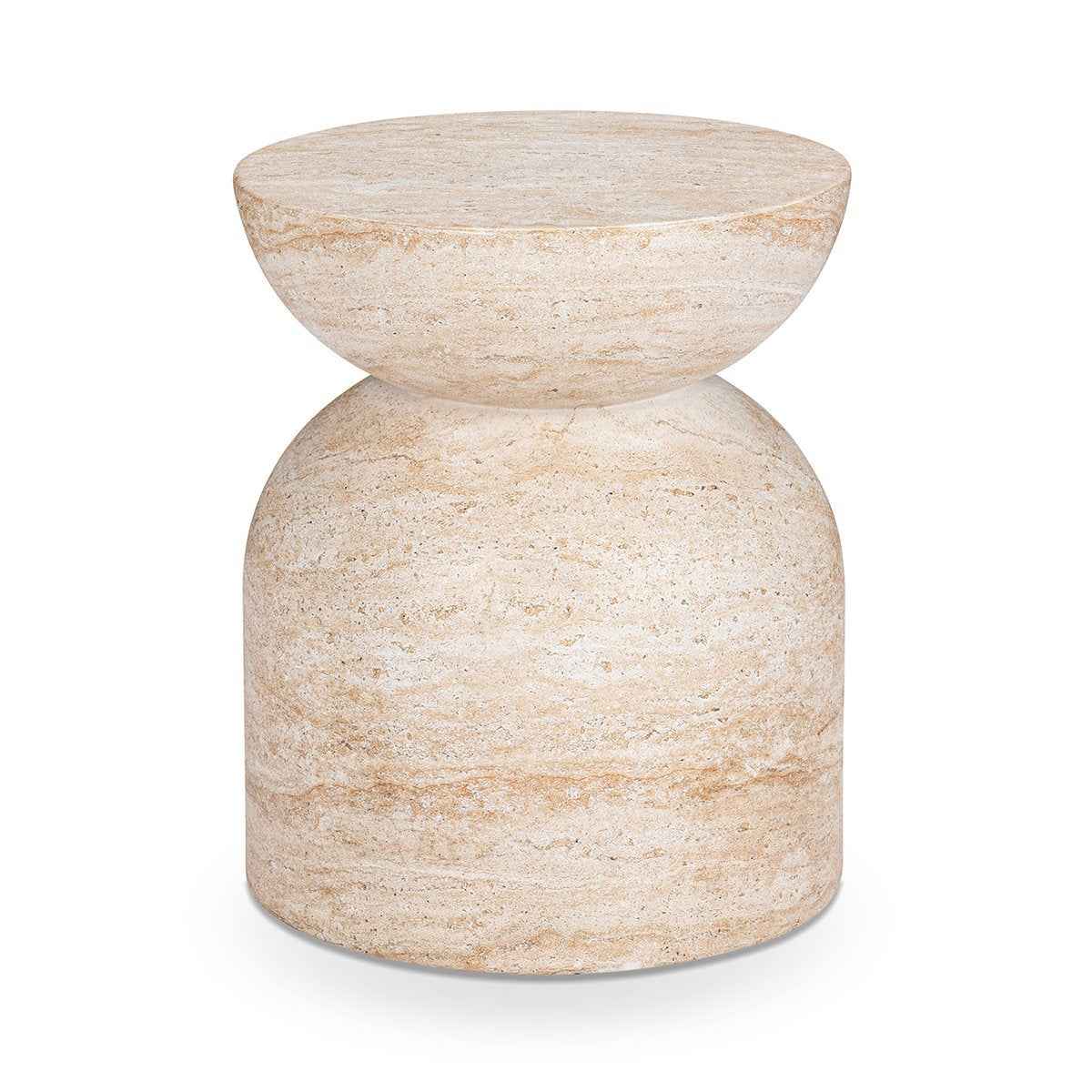 Ridgewood Capri Limestone Outdoor Accent Table by Classic Home at Eve Furniture
