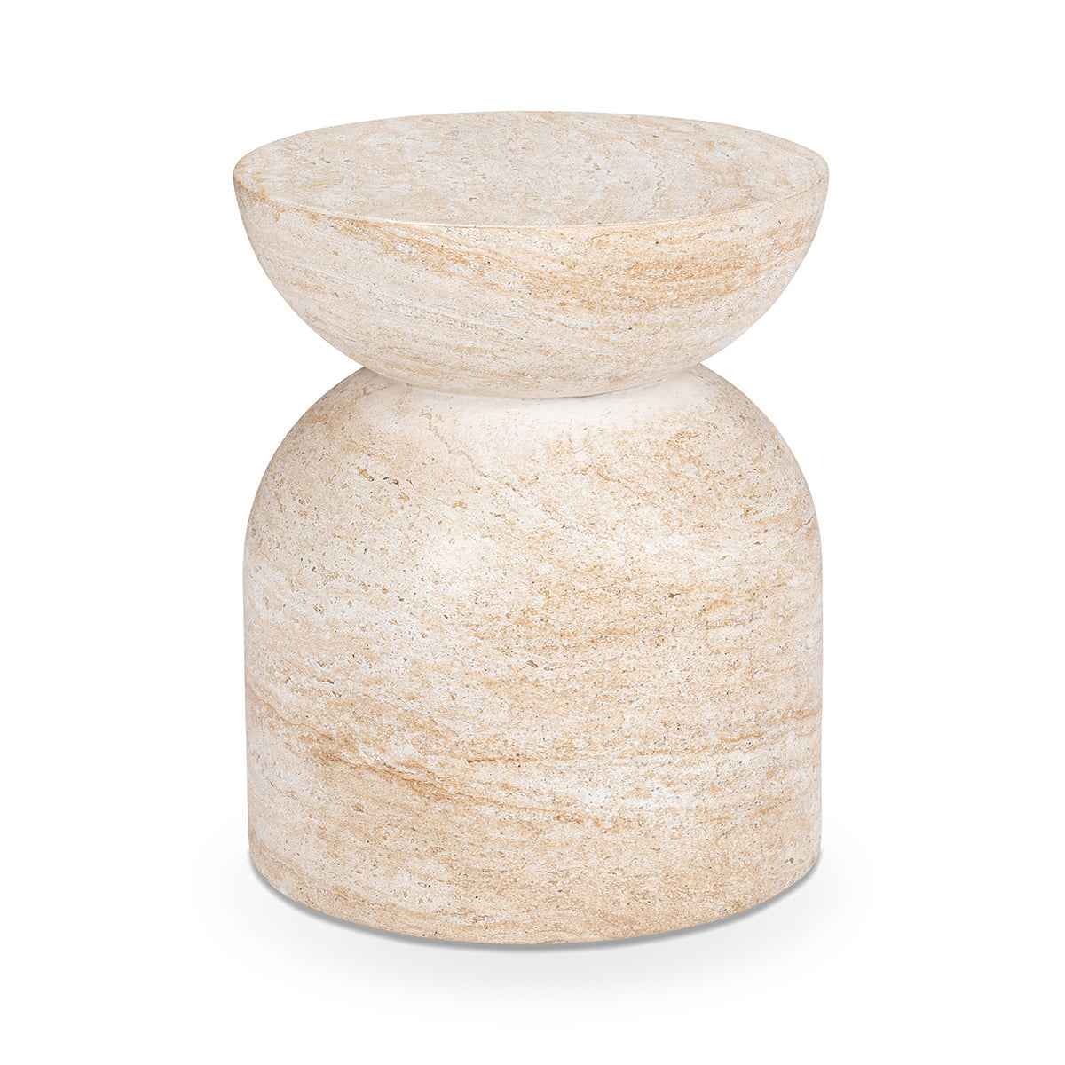 Ridgewood Capri Limestone Outdoor Accent Table by Classic Home at Eve Furniture