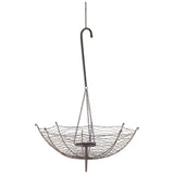 Rihanna III Large Black Metal Umbrella Candle Holder Lantern by Mercana at Eve Furniture