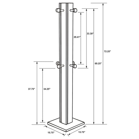 Rikkie Walnut Coat Rack by Coaster at Eve Furniture