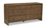 Riley 7 Drawer Dresser Oak by Moe's Home at Eve Furniture